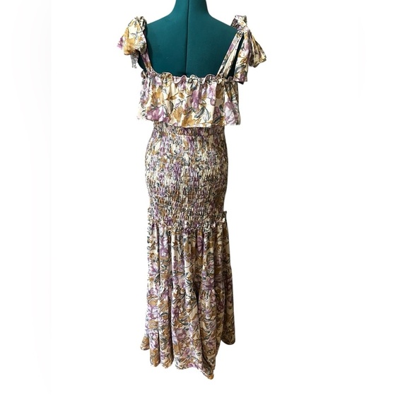 Dee Dee Home Sweet Hawaii Tie Shoulder Floral Drop Waist Maxi Dress Large - Picture 9 of 14